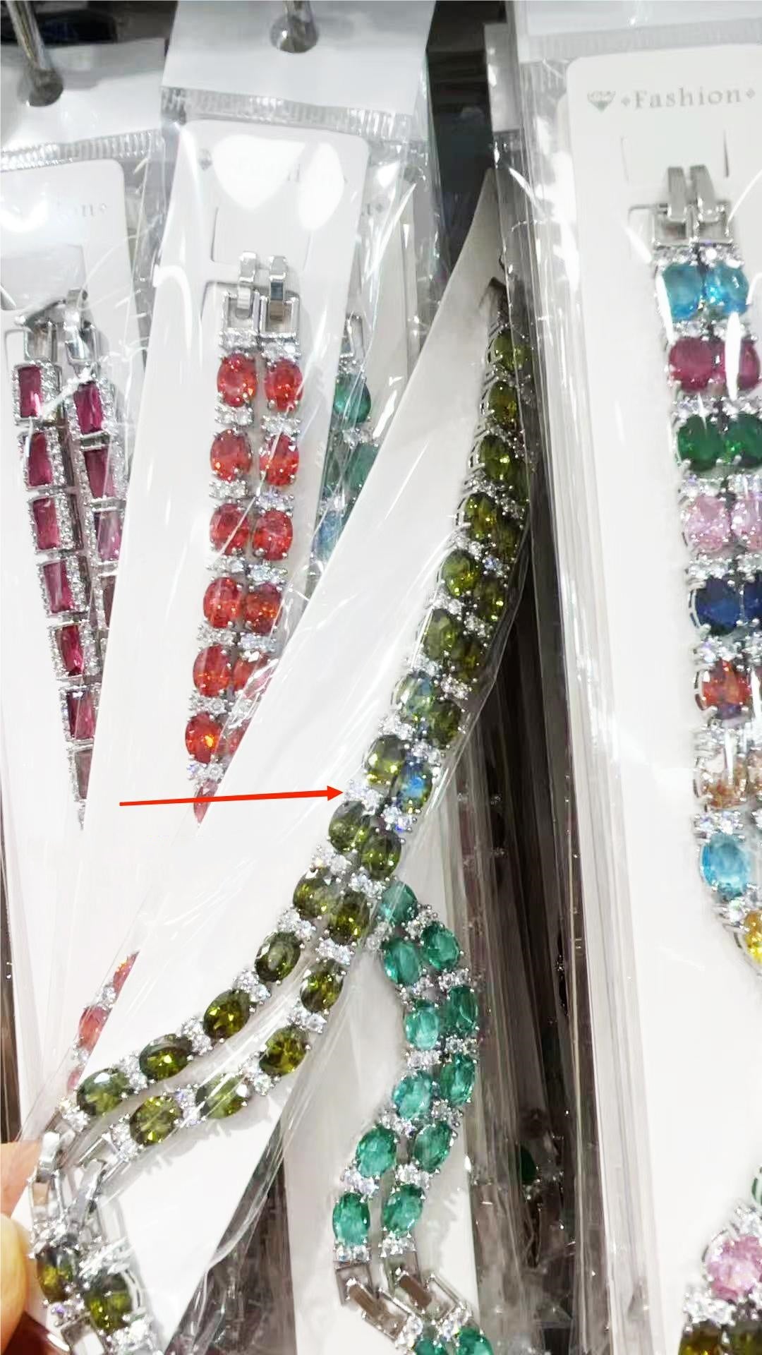 Summer Accessories Simple Crystal Colored Zircon Bracelet
