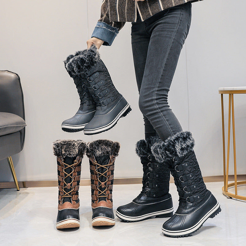 Women's High-top Flat Snow Boots
