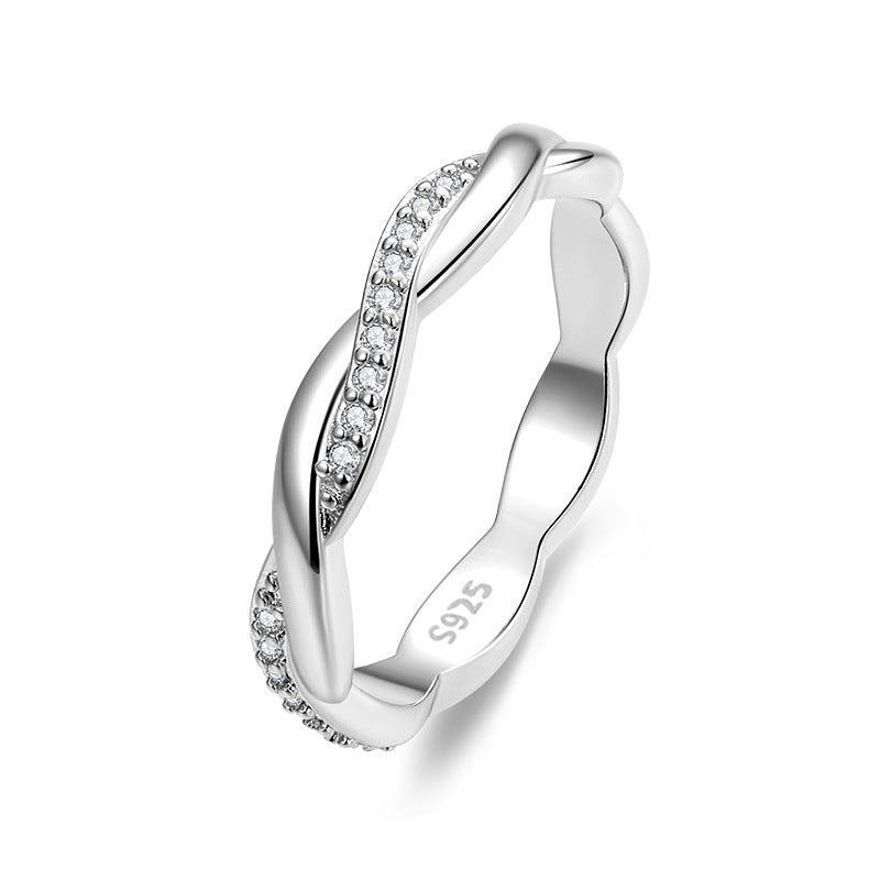 Simple Twisted Rope Ring For Women