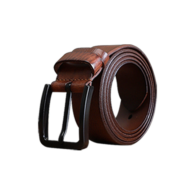 Men's Alloy Pin-buckle Belt With Top-layer Cowhidenew Casual Style