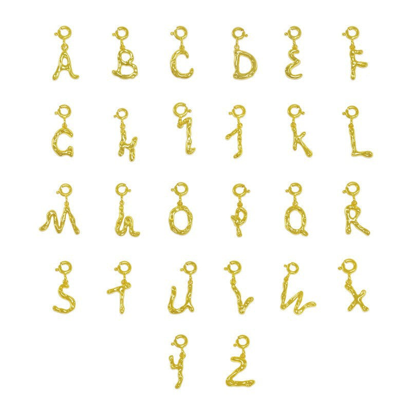 Happy Characters Series English Alphabet Necklace For Women