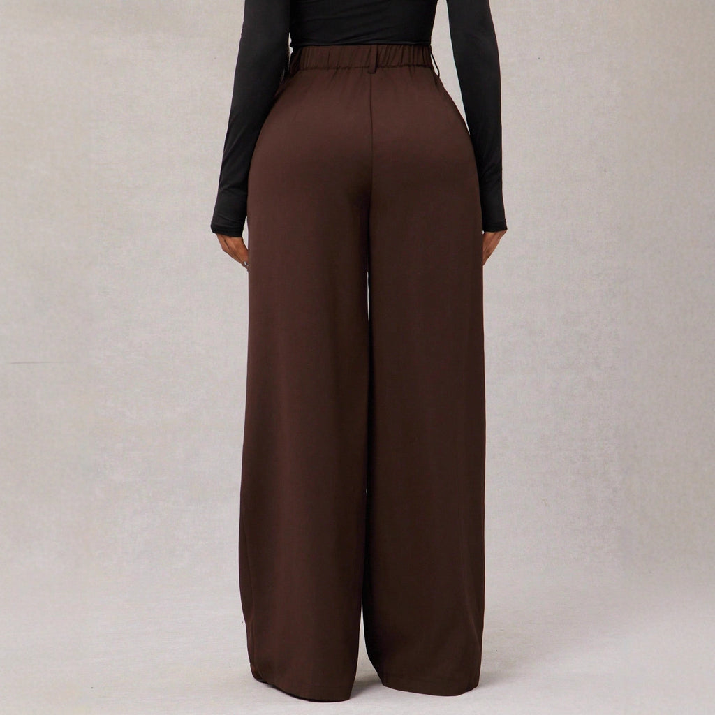 New Women's Casual Loose Straight-leg Business Commuting Wide-leg Pants