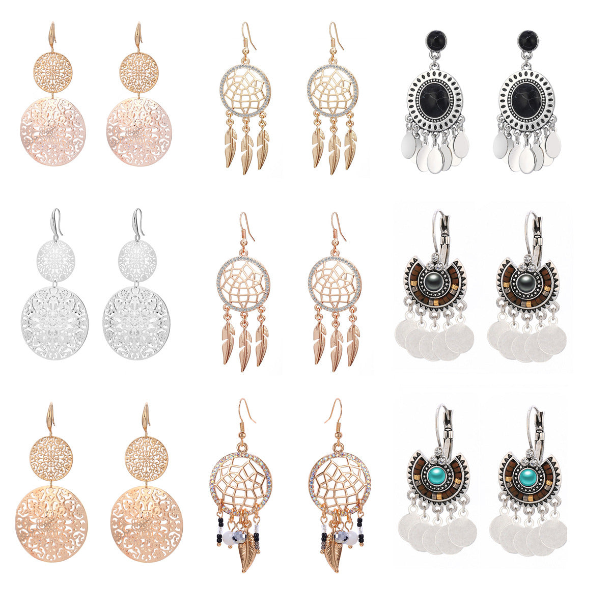 Bohemian Retro Light-luxury High-end Womens Earrings