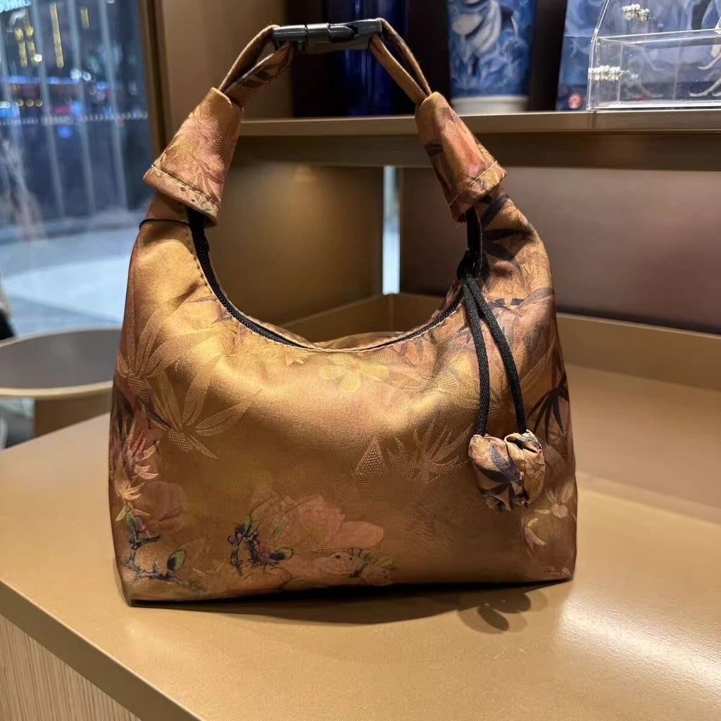 Silk Underarm Bag Chinese-style Minimalist And Versatile