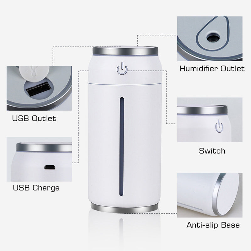 Diffusore di aromi USB mini umidificatore per auto 220 ml, umidificatore d'aria all'ingrosso, vendita all'ingrosso