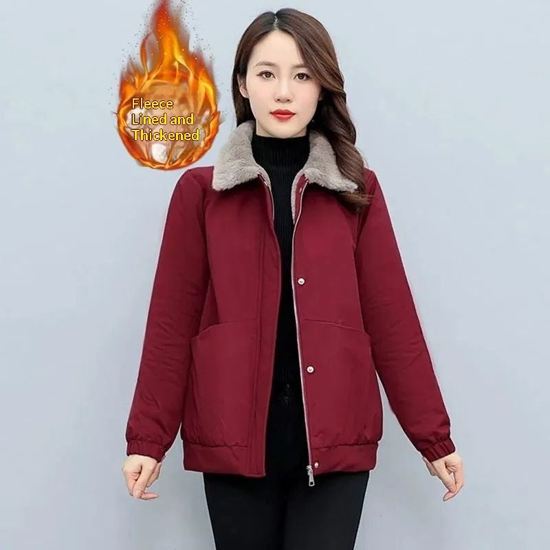 Thickened Versatile Warm Fleece Casual Jacket New Fashion Slim