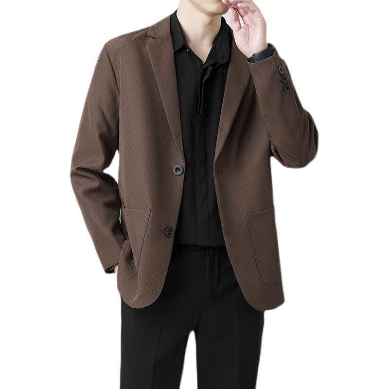 Summer Drapey Black Blazer For Men