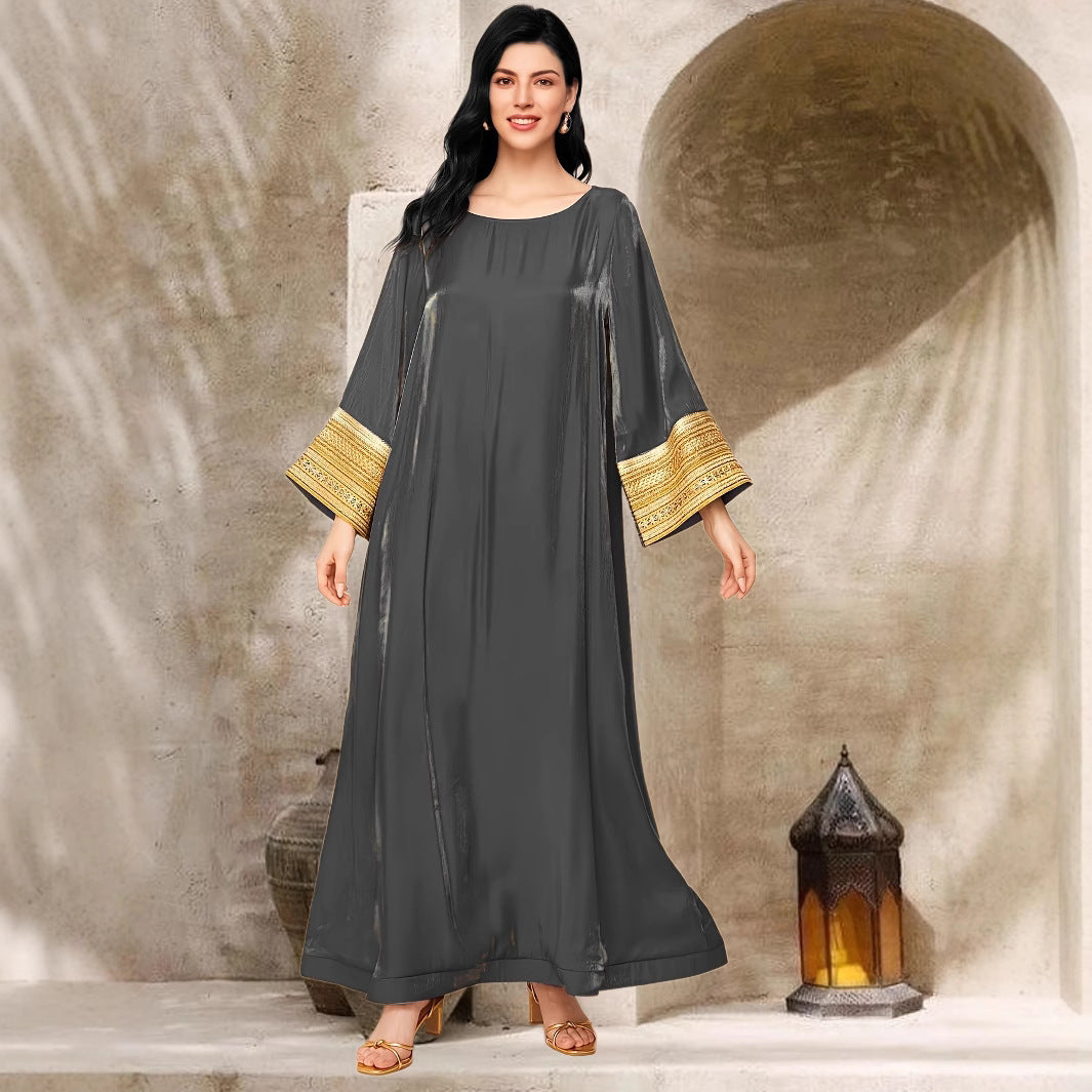 Golden Luxury Middle Eastern Arabic Dress