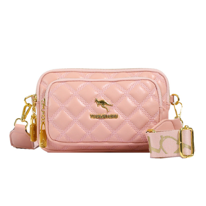 Korean Style Elegant Diamond Patterned Phone Bag Chic And Casual Shoulder Crossbody Bag