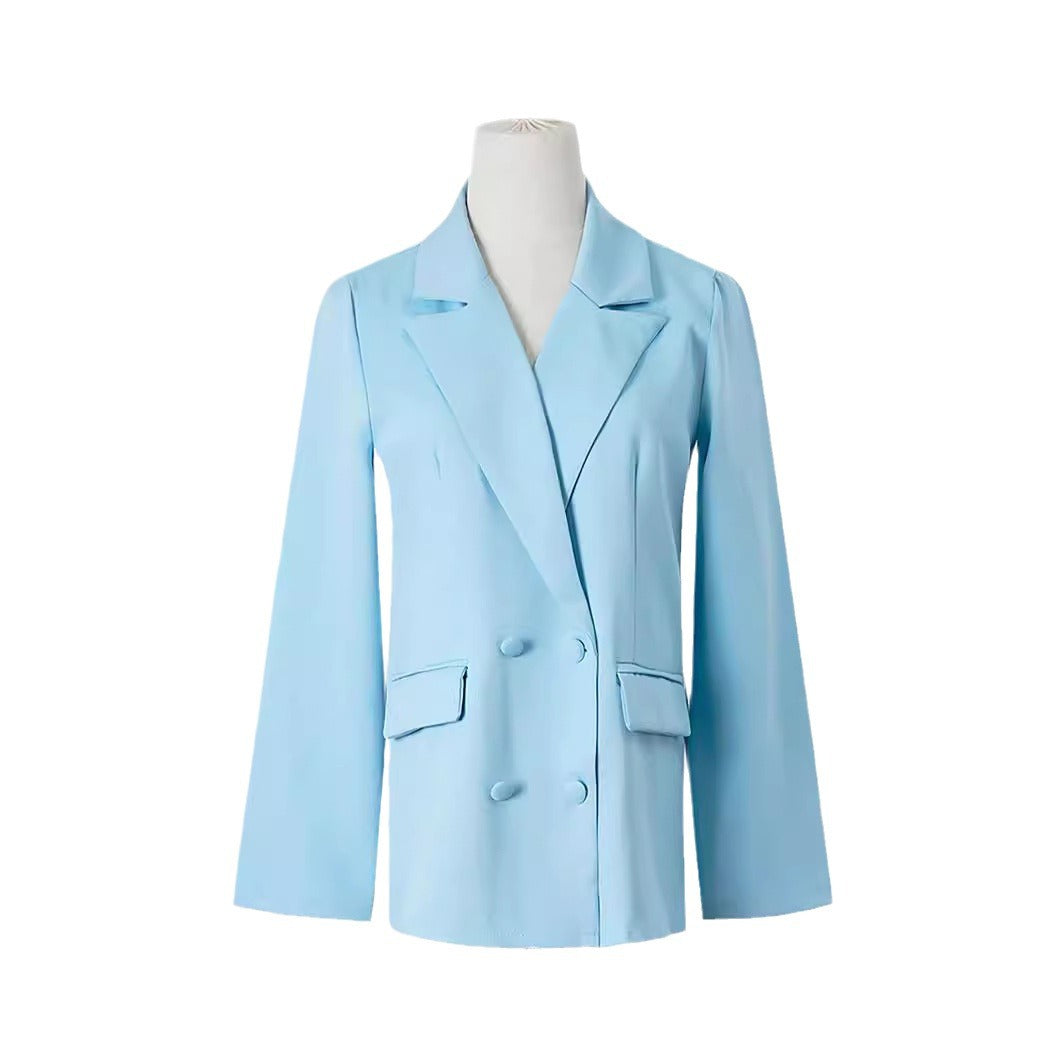 Women's Solid-color Lapel Long-sleeve Blazer