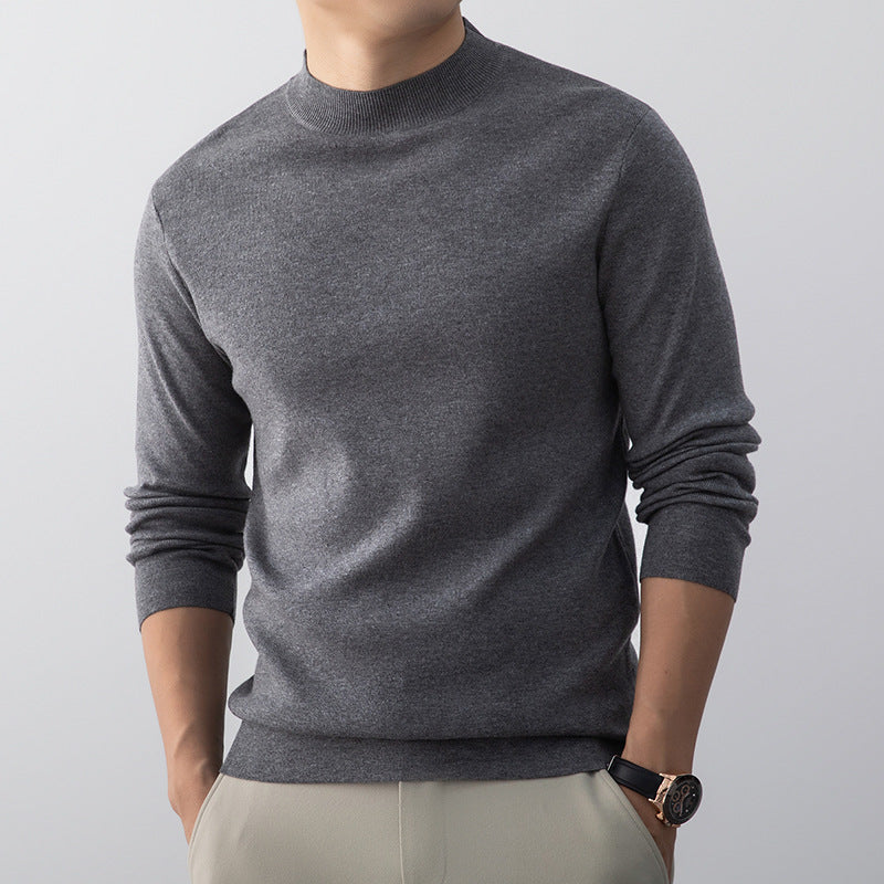 Men's Wool-blend Knitwear With A Mock Turtleneck