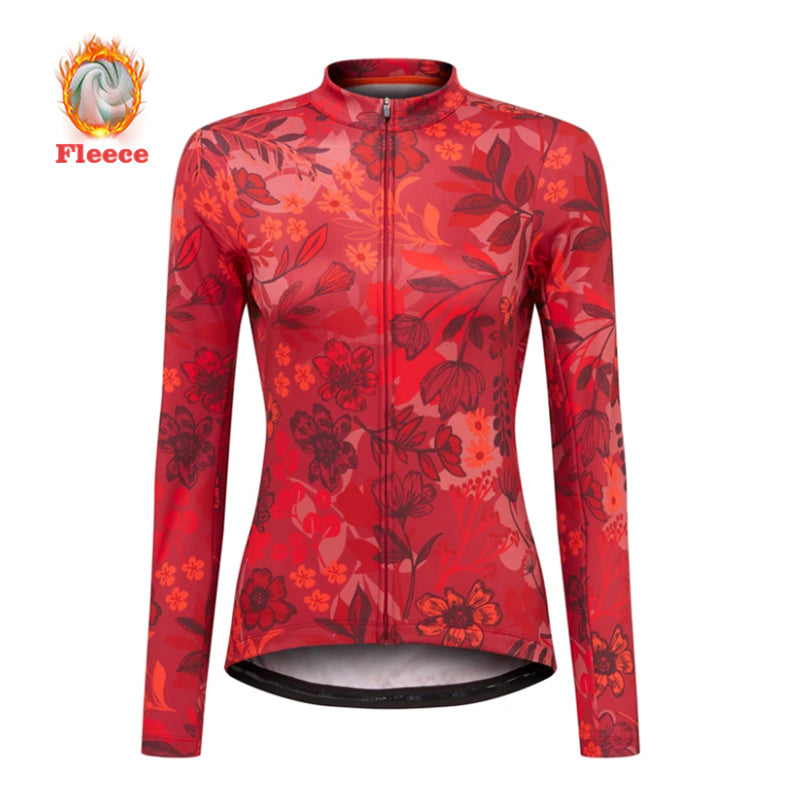 Winter Thermal Jacket Fleece Women's Cycling Jersey