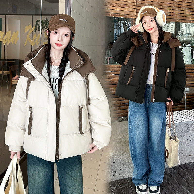 Cotton-padded Winter Thickened Hooded Warm Jacket