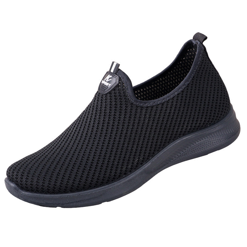 Spring Men's Shoes Casual Shoes, Breathable Flyknit Sneakers