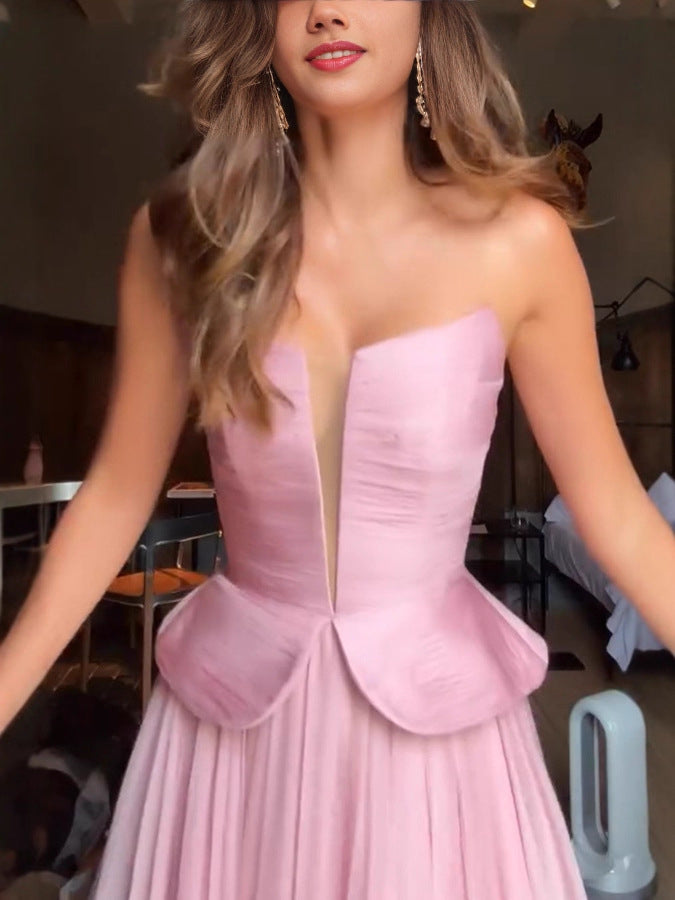 Women's Fashionable Sleeveless French-style Tube Dress