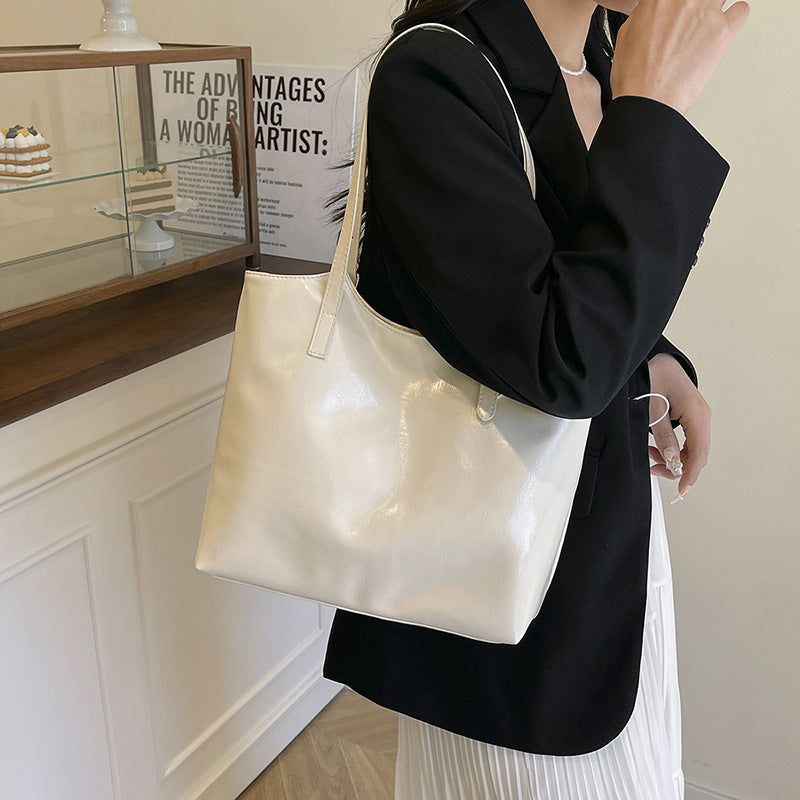 Japanese-style Minimalist Tote Bag For Women
