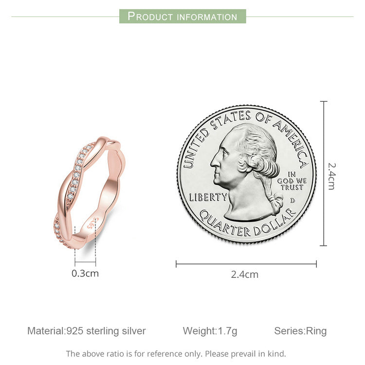 Simple Twisted Rope Ring For Women