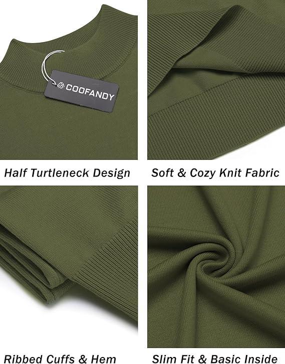 Men's Solid-color Turtleneck Short-sleeve Sweater