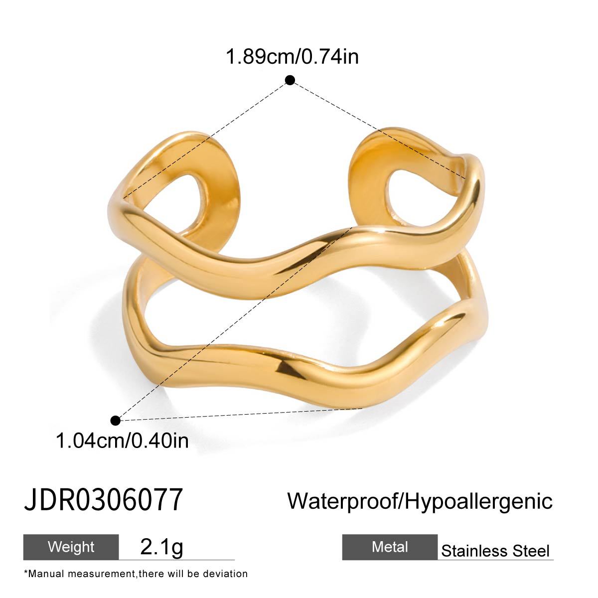 Women's Creative All-Match Geometric Line Titanium Steel Ring