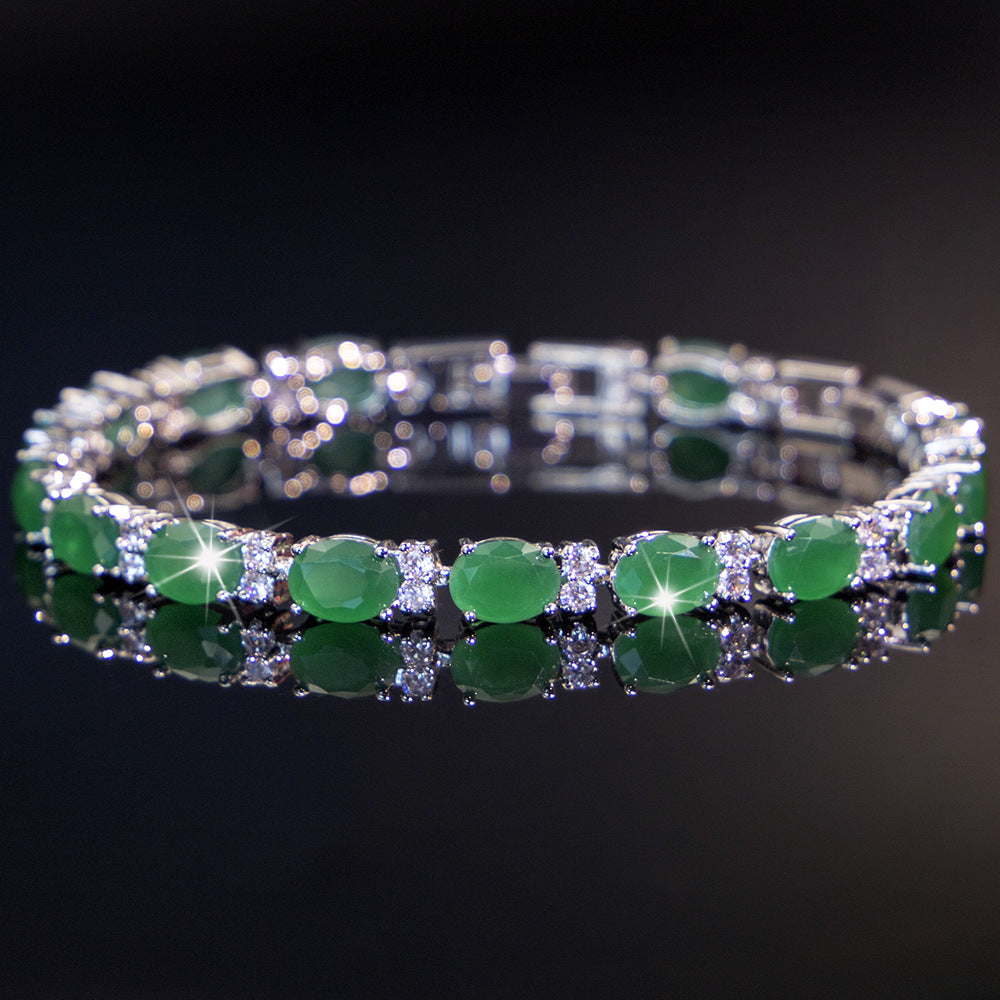 Summer Accessories Simple Crystal Colored Zircon Bracelet