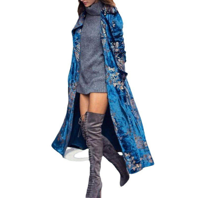 Fashion Long-sleeved Double-breasted Jacket Autumn And Winter