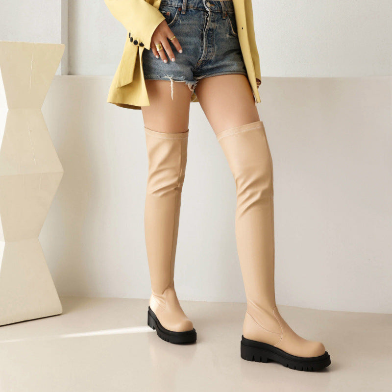 Autumnwinter Long Boots That Slim The Legs