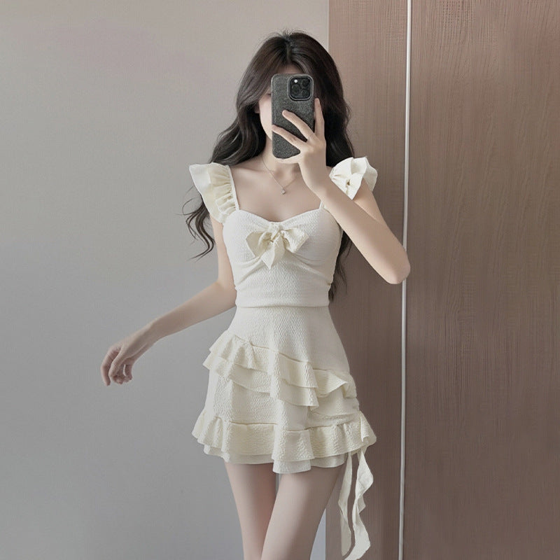 High-End One-Piece Swimsuit Womens Skirt-Style French Elegance