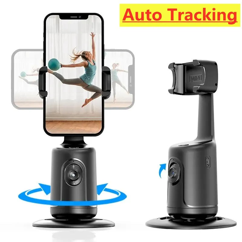 Supporto per telefono con tracciamento automatico del viso a 360°, gimbal intelligente con intelligenza artificiale, stabilizzatore per video Vlog e treppiede.