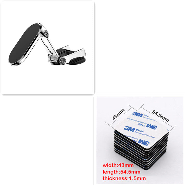 Supporto magnetico per telefono da auto in metallo girevole, pieghevole, universale, per telefono cellulare, supporto magnetico per bocchette dell'aria, supporto GPS