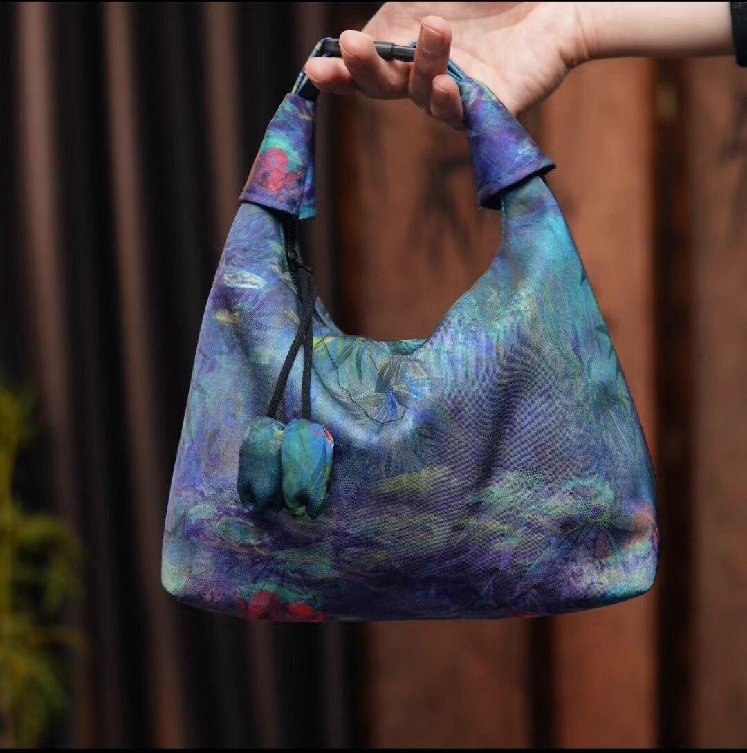 Silk Underarm Bag Chinese-style Minimalist And Versatile