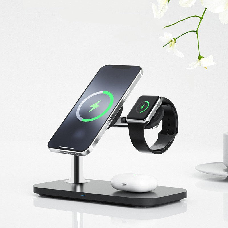 Caricabatterie wireless magnetico 3 in 1