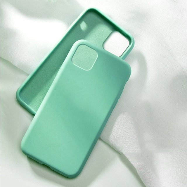 Custodia per cellulare in silicone liquido, accessori, confezione completa