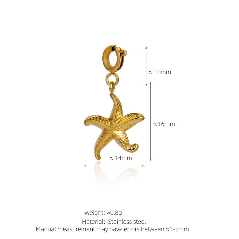 Stainless Steel Marine Life Starfish Shells Conch And Hearts