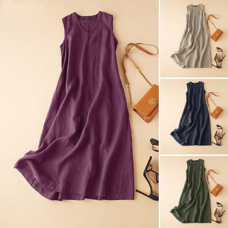 Women's Creative Retro Style V-neck Dress