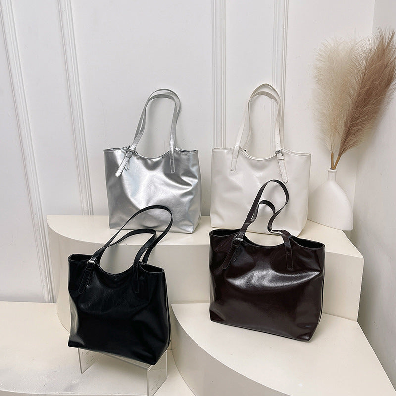 Japanese-style Minimalist Tote Bag For Women