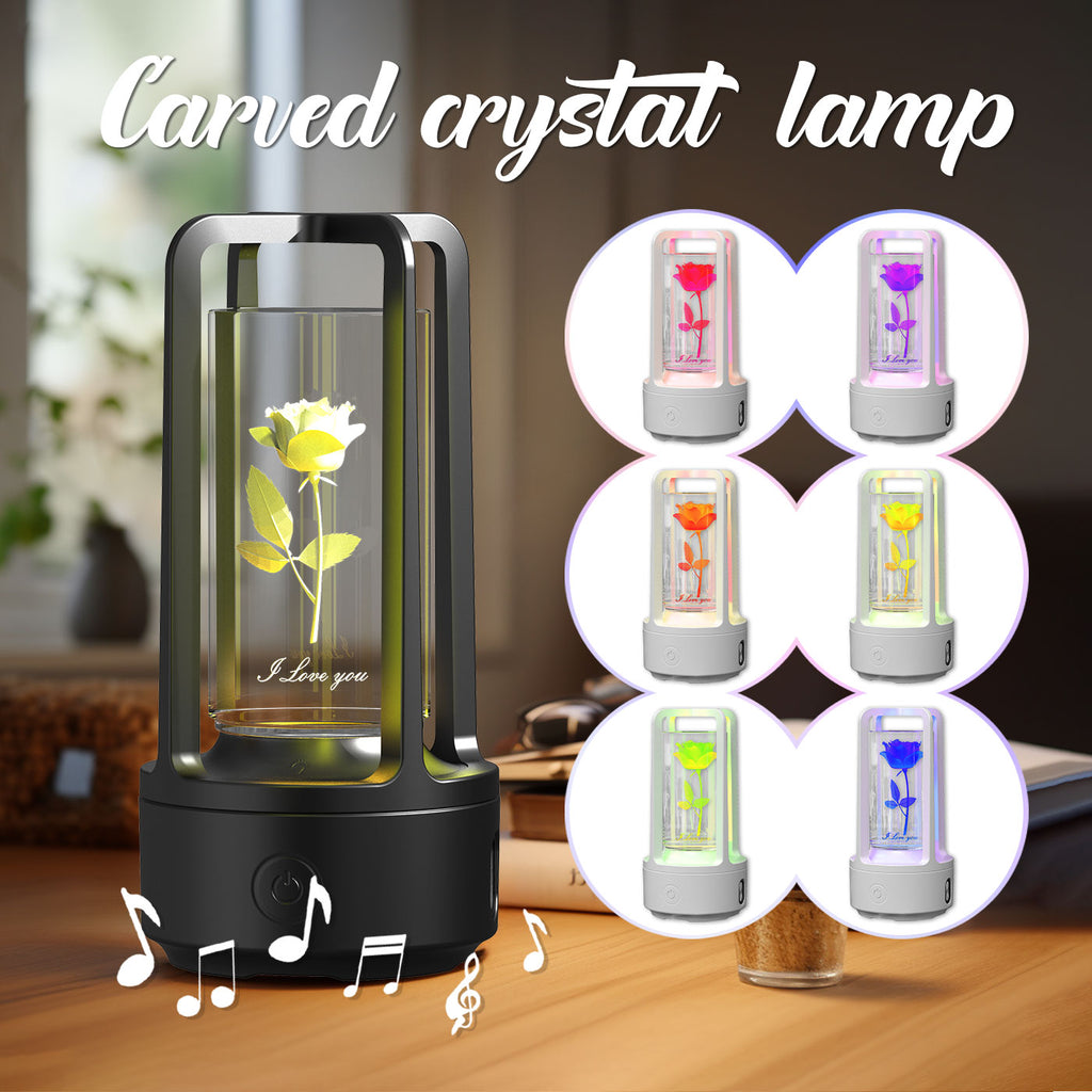 Lampada da notte con altoparlante Bluetooth e audio 2 in 1 creativa, regalo di San Valentino, con tocco.
