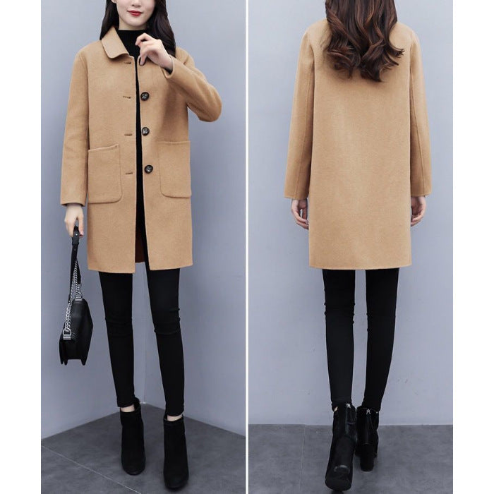 Loose Mid-length Korean Version Oversized Wool Coat